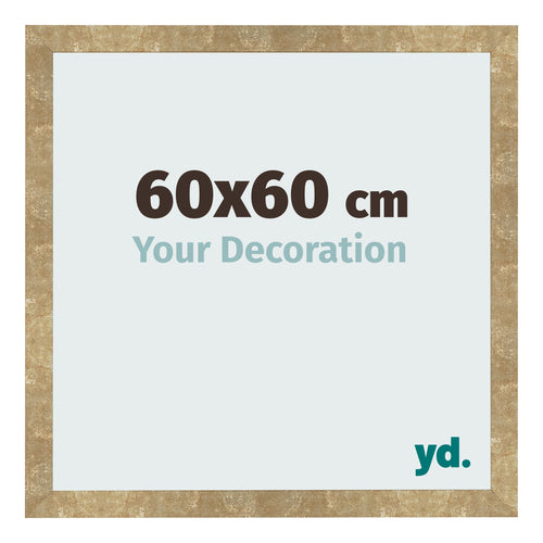 Photo Frame 60x60cm Gold Antique MDF Bologna Front Size | Yourdecoration.co.uk