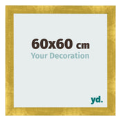 Photo Frame 60x60cm Gold Vintage MDF Pisa Front Size | Yourdecoration.co.uk