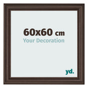 Photo Frame 60x60cm Oak Dark MDF Lazio Front Size | Yourdecoration.co.uk