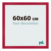 Photo Frame 60x60cm Red MDF Bologna Front Size | Yourdecoration.co.uk