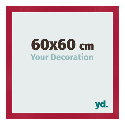 Photo Frame 60x60cm Red MDF Bologna Front Size | Yourdecoration.co.uk