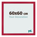Photo Frame 60x60cm Red MDF Bologna Front Size | Yourdecoration.co.uk