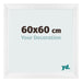 Photo Frame 60x60cm White Vintage MDF Pisa Front Size | Yourdecoration.co.uk