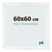 Photo Frame 60x60cm White Vintage MDF Pisa Front Size | Yourdecoration.co.uk