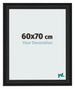 Photo Frame 60x70cm Black Woodgrain MDF Lazio Front Size | Yourdecoration.co.uk