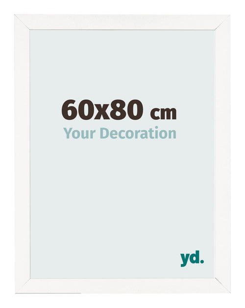 Photo Frame 60x80 cm White High Gloss MDF Bologna Front Size | Yourdecoration.co.uk