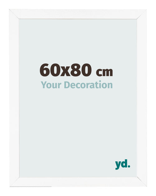 Photo Frame 60x80 cm White Matte MDF Bologna Front Size | Yourdecoration.co.uk