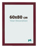 Photo Frame 60x80 cm Wine Red Swept MDF Bologna Front Size | Yourdecoration.co.uk