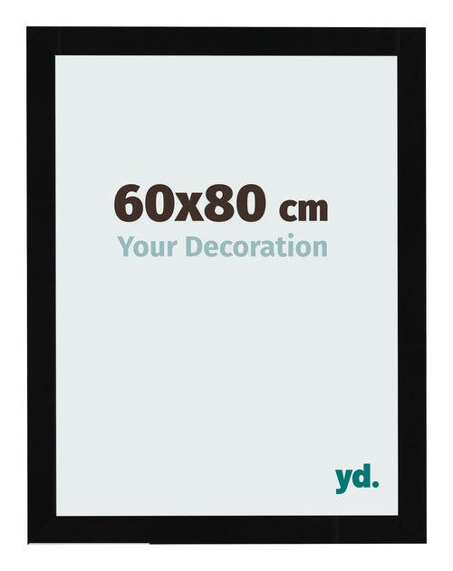 Photo Frame 60x80cm Black High Gloss MDF Bologna Front Size | Yourdecoration.co.uk
