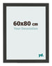 Photo Frame 60x80cm Black Woodgrain MDF Bologna Front Size | Yourdecoration.co.uk