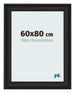 Photo Frame 60x80cm Black Woodgrain MDF Lazio Front Size | Yourdecoration.co.uk