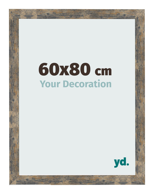 Photo Frame 60x80cm Blue Gold Melange MDF Bologna Front Size | Yourdecoration.co.uk