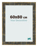 Photo Frame 60x80cm Blue Gold Melange MDF Pisa Front Size | Yourdecoration.co.uk