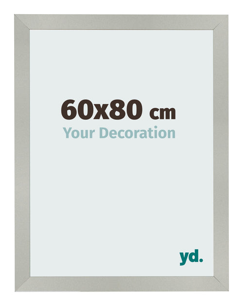 Photo Frame 60x80cm Silver Matte MDF Bologna Front Size | Yourdecoration.co.uk