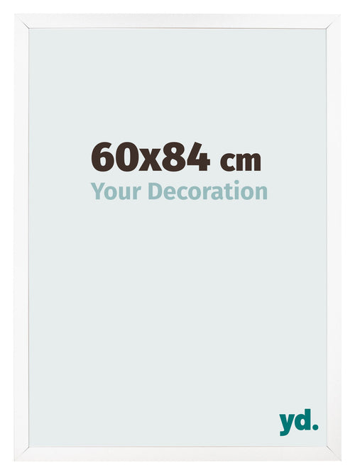 Photo Frame 60x84 cm White Matte MDF Bologna Front Size | Yourdecoration.co.uk