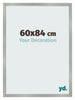 Photo Frame 60x84cm Aluminum Brushed MDF Bologna Front Size | Yourdecoration.co.uk