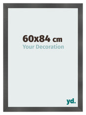 Photo Frame 60x84cm Black Silver Polished MDF Pisa Front Size | Yourdecoration.co.uk