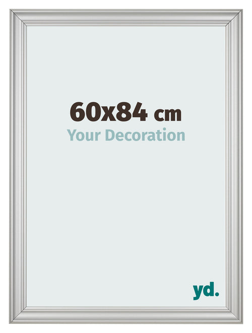 Photo Frame 60x84cm Silver Matte MDF Lazio Front Size | Yourdecoration.co.uk