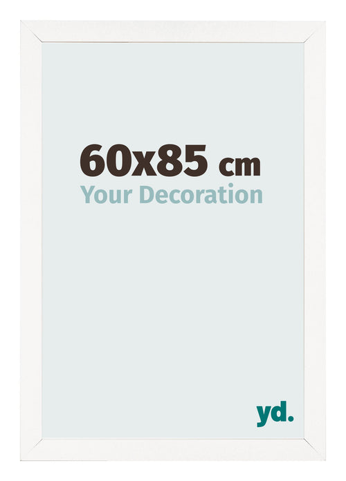 Photo Frame 60x85 cm White High Gloss MDF Bologna Front Size | Yourdecoration.co.uk