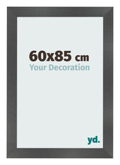Photo Frame 60x85cm Black Silver Polished MDF Pisa Front Size | Yourdecoration.co.uk