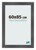 Photo Frame 60x85cm Black Silver Polished MDF Pisa Front Size | Yourdecoration.co.uk