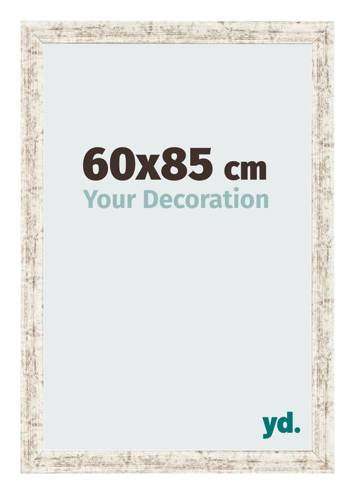 Photo Frame 60x85cm White Vintage MDF Bologna Front Size | Yourdecoration.co.uk