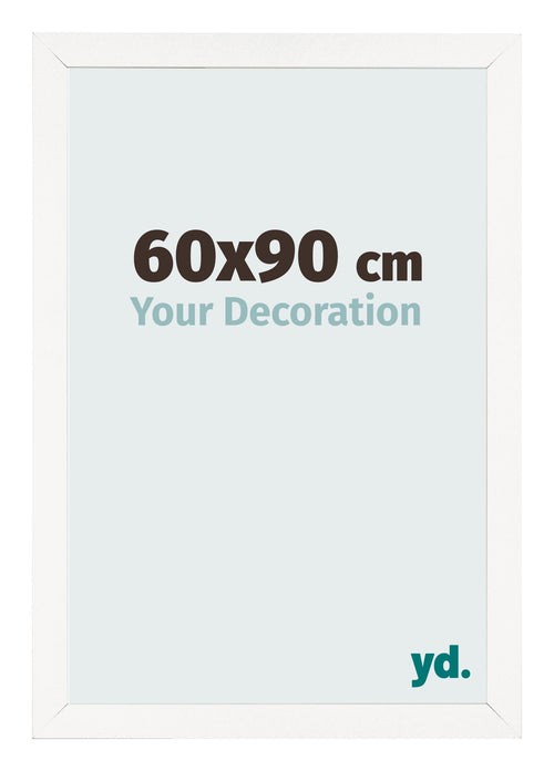 Photo Frame 60x90 cm White High Gloss MDF Bologna Front Size | Yourdecoration.co.uk