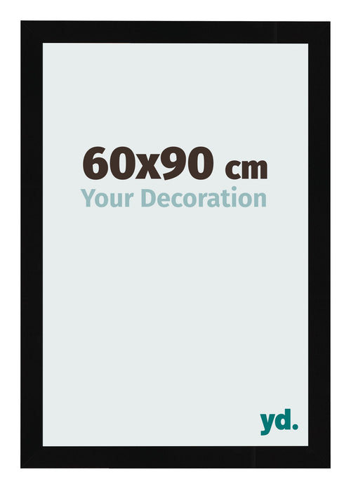 Photo Frame 60x90cm Black High Gloss MDF Bologna Front Size | Yourdecoration.co.uk