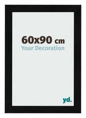 Photo Frame 60x90cm Black Silver Polished MDF Pisa Front Size | Yourdecoration.co.uk