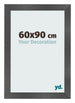 Photo Frame 60x90cm Black Silver Polished MDF Pisa Front Size | Yourdecoration.co.uk