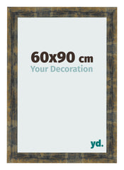 Photo Frame 60x90cm Blue Gold Melange MDF Pisa Front Size | Yourdecoration.co.uk