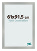 Photo Frame 61x91 5cm Aluminum Brushed MDF Bologna Front Size | Yourdecoration.co.uk