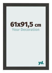 Photo Frame 61x91 5cm Black Woodgrain MDF Bologna Front Size | Yourdecoration.co.uk