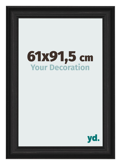 Photo Frame 61x91 5cm Black Woodgrain MDF Lazio Front Size | Yourdecoration.co.uk