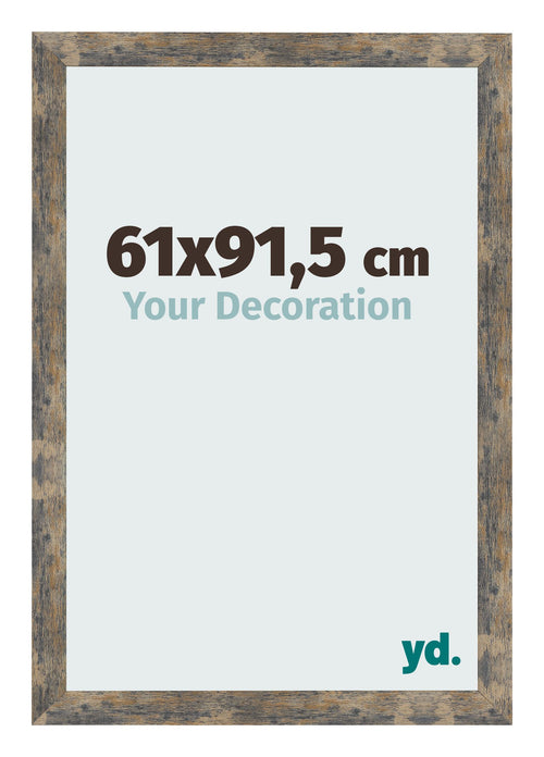 Photo Frame 61x91 5cm Blue Gold Melange MDF Bologna Front Size | Yourdecoration.co.uk
