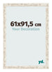 Photo Frame 61x91 5cm White Vintage MDF Bologna Front Size | Yourdecoration.co.uk