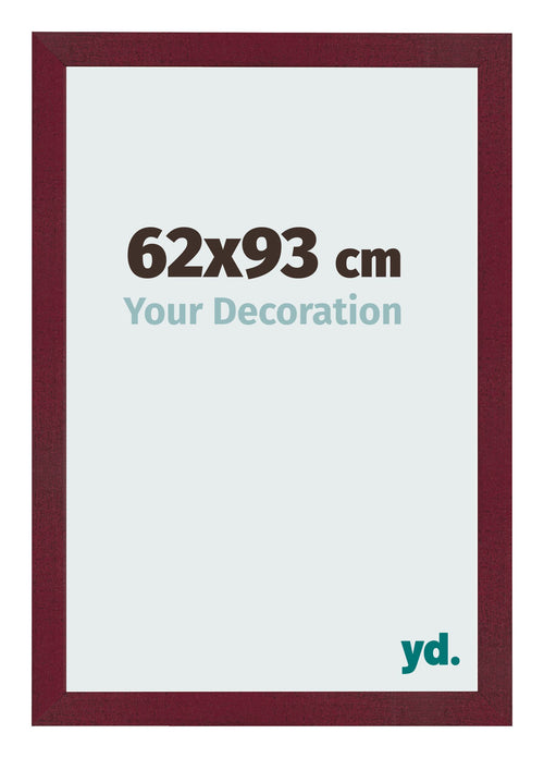 Photo Frame 62x93 cm Wine Red Swept MDF Bologna Front Size | Yourdecoration.co.uk