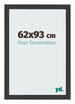 Photo Frame 62x93cm Black Woodgrain MDF Bologna Front Size | Yourdecoration.co.uk