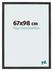 Photo Frame 67x98 cm Black Matte MDF Bologna Front Size | Yourdecoration.co.uk