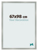 Photo Frame 67x98cm Aluminum Brushed MDF Bologna Front Size | Yourdecoration.co.uk