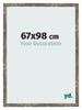 Photo Frame 67x98cm Blue Gold Melange MDF Bologna Front Size | Yourdecoration.co.uk