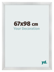 Photo Frame 67x98cm Silver Black Swept MDF Pisa Front Size | Yourdecoration.co.uk