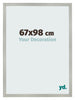 Photo Frame 67x98cm Silver Matte MDF Bologna Front Size | Yourdecoration.co.uk