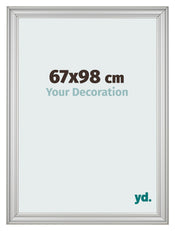 Photo Frame 67x98cm Silver Matte MDF Lazio Front Size | Yourdecoration.co.uk