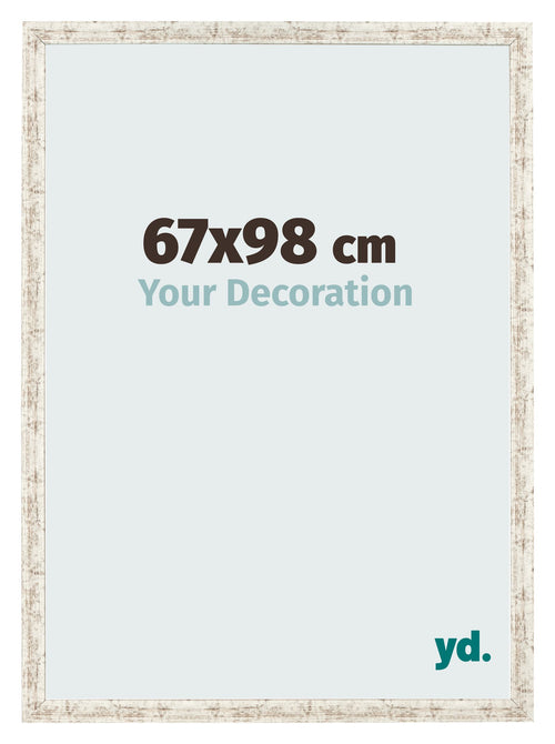 Photo Frame 67x98cm White Vintage MDF Bologna Front Size | Yourdecoration.co.uk