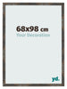 Photo Frame 68x98 cm Oxidized Metal MDF Bologna Front Size | Yourdecoration.co.uk