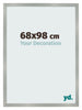 Photo Frame 68x98cm Aluminum Brushed MDF Bologna Front Size | Yourdecoration.co.uk