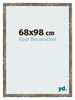 Photo Frame 68x98cm Blue Gold Melange MDF Bologna Front Size | Yourdecoration.co.uk
