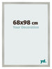 Photo Frame 68x98cm Silver Matte MDF Bologna Front Size | Yourdecoration.co.uk