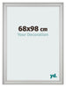 Photo Frame 68x98cm Silver Matte MDF Lazio Front Size | Yourdecoration.co.uk